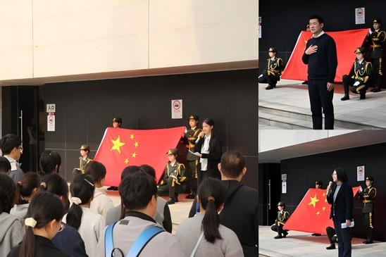 紀(jì)念館前的實(shí)景課堂